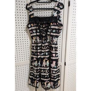Fanplusfriend Garden Gothic Lolita Babydoll Print Corset Dress - Size M/L